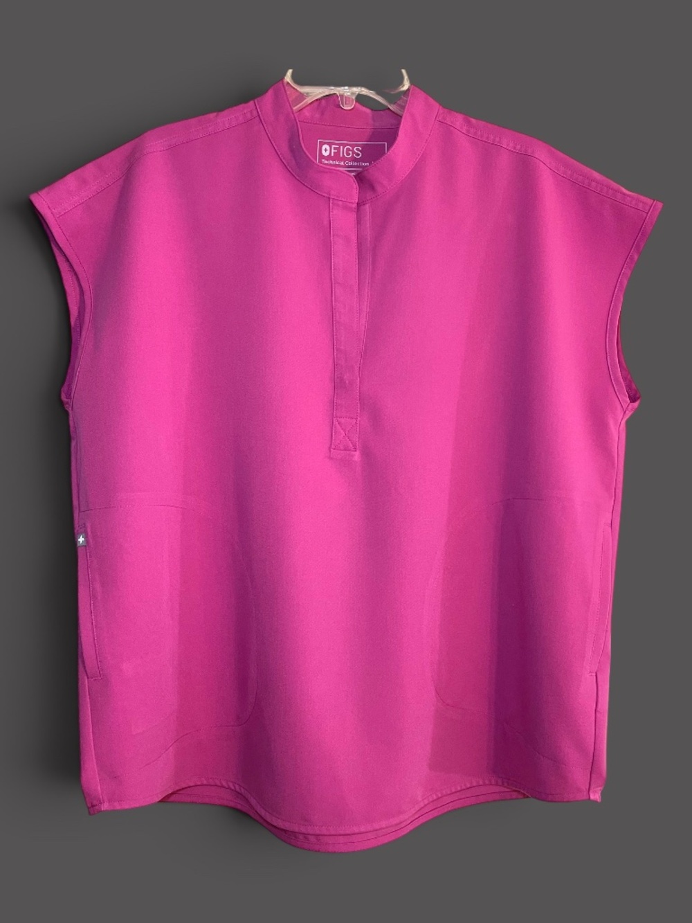 Figs Electric Orchid (#2325) Oversized Rafaela Scrub Top Size Large
